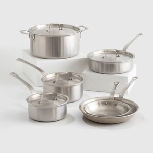 Quince 5 ply Stainless Steel 10 Piece Cookware Set (made in Italy)